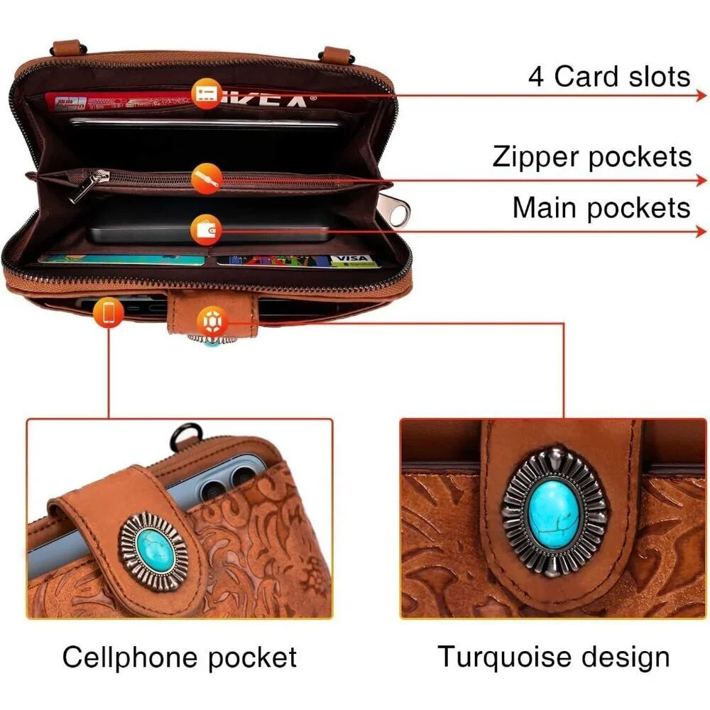 Women’s Vintage Crossbody Handbag Pu Leather Small Wallet Purse Clutch
